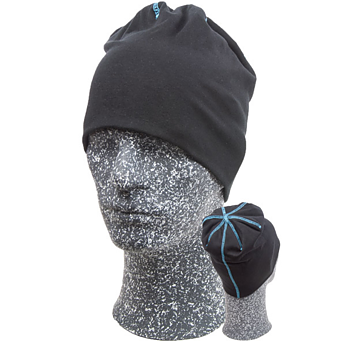 Embla Beanie, Svart/Aqua One size