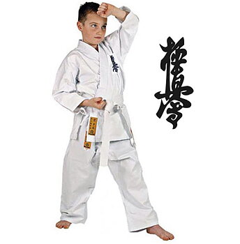 Hayashi Kinsa Karate GI med Kyokushinkai-tryck