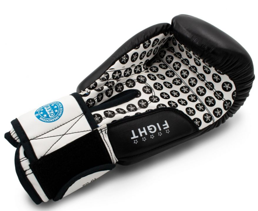 Topten Boxingglove Fight Orginal, Black/White  12 oz - 2