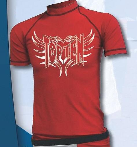 Topten Rashguard, Kortärm Röd Large