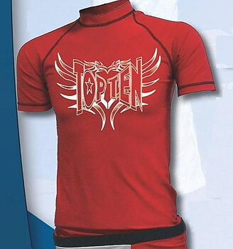 Topten Rashguard, Kortärm Röd Large