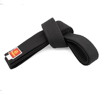Svart Deluxe bälte Bomull, 5 cm
