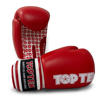 Topten Boxingglove Fight, Red/White 10 oz