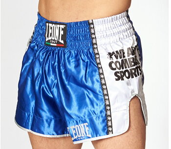 Leone Combat Thaishorts Blue/white/silver
