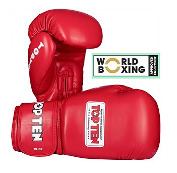 Topten handske World Boxing Röd 10 oz