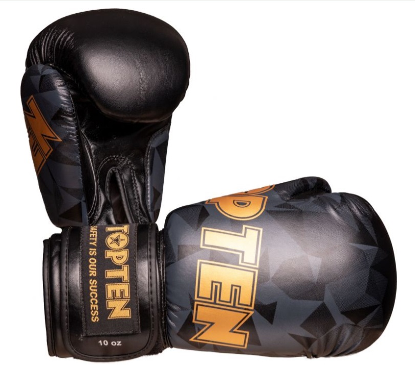 Topten Boxningshandske Prism , Svart/Guld 10-12 oz