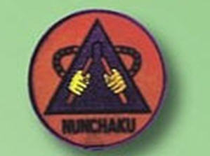 Broderat Märke Nunchaku Röd