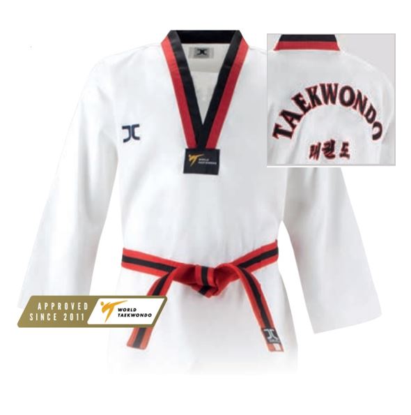 JCalicu WT Champion Dobok Embrodidery, POOM, WT approved (upp to 14 year)