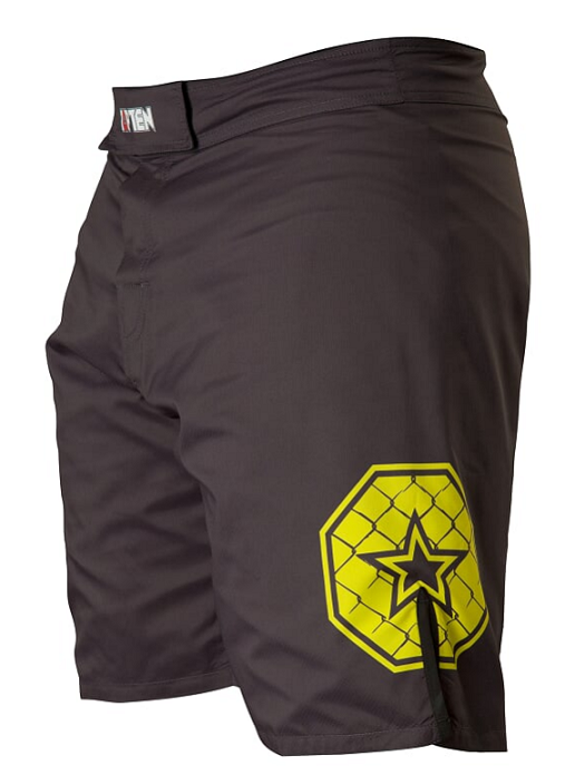 Topten MMA Board Shorts "Triangle" Black/Yellow - 3