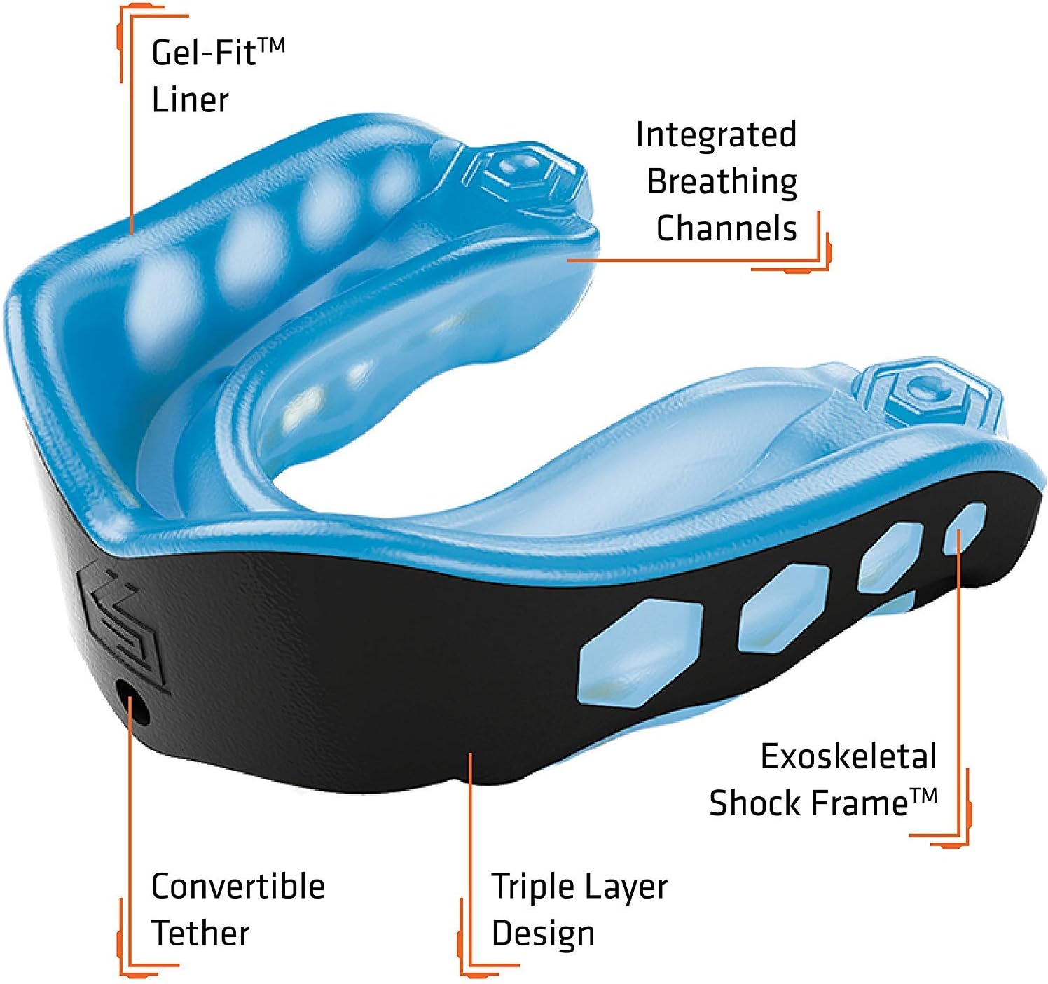 Shock Doctor Gel Max 6100 Black/Blue Junior (-11 år) - 3