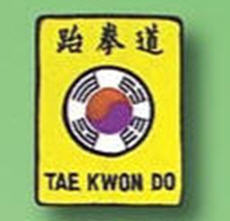 Broderat Märke Taekwondo Flagga