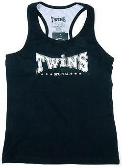 TWINS Top lady with  Sport-Bra, Black S-M