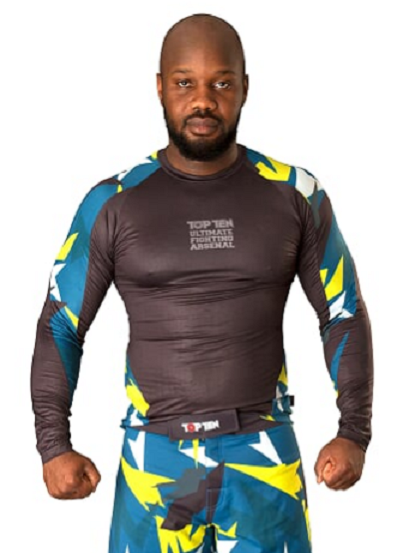 Topten Rashguard Långärm "Jungle" Svart/Blå/Gul