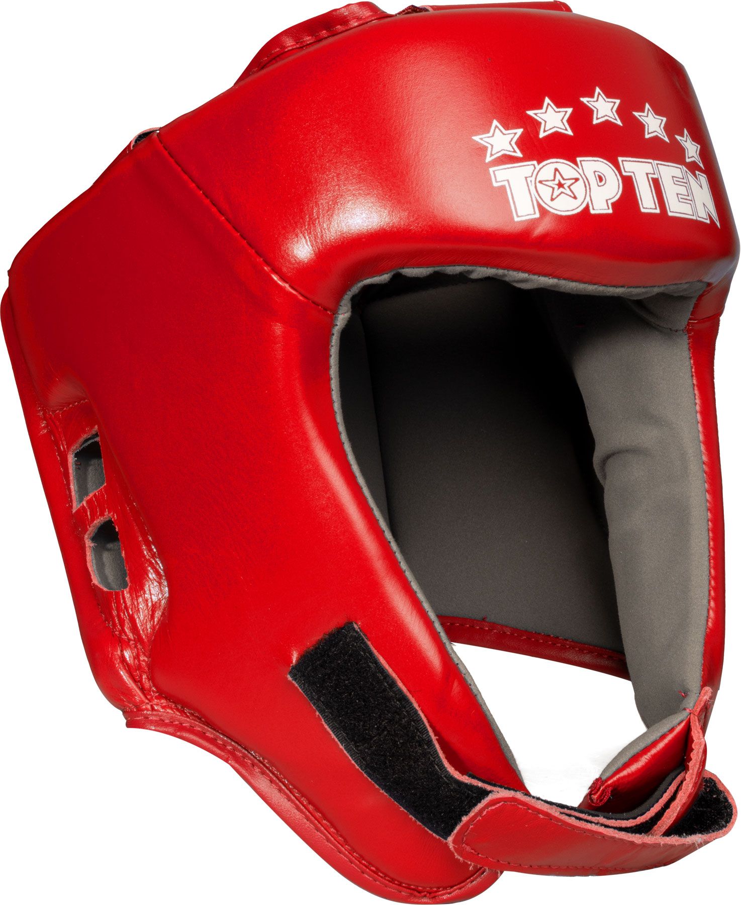 Topten Headguard World Boxning Leather, Red - 5