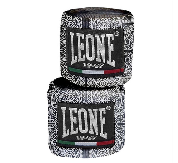 Leone Maori Handwrap Elastic 3,5 m, Black/White