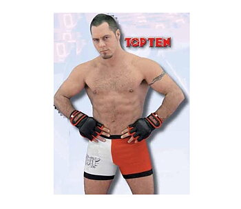 Topten Fight shorts, Röd/Vit