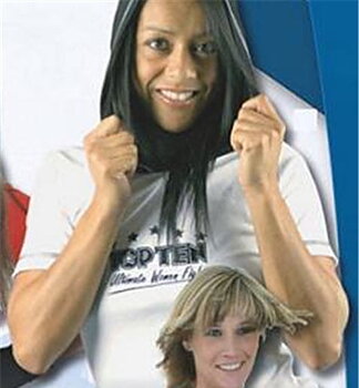 Topten Ultimate Women Fight T-Shirt/hood, Vit/Svart, Large