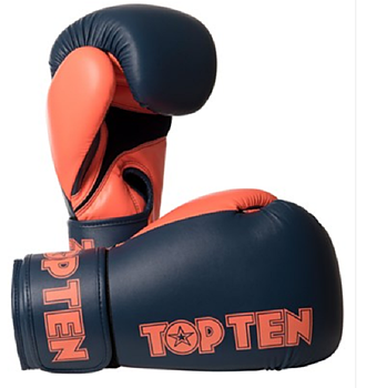 Topten Boxningshandske XLP, Gråblå/Orange 10-12 oz