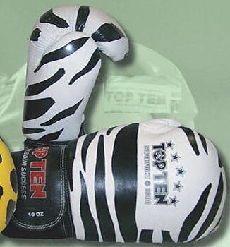 Topten Boxningshandske  Animal Zebra 10 oz