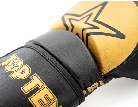 Topten Boxglove WristStar, Black/Gold 10 - 12 oz - 2