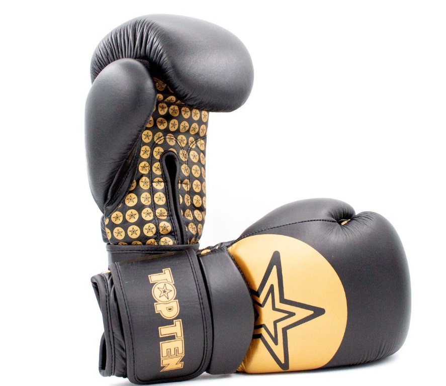 Topten Boxglove WristStar, Black/Gold 10 - 12 oz