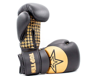 Topten Boxglove WristStar, Black/Gold 10 - 12 oz