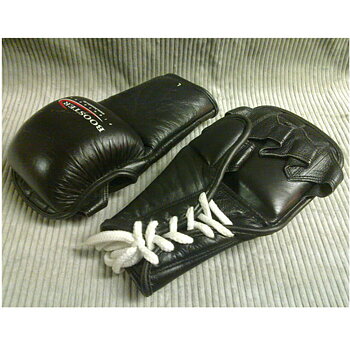 Grappling handske med snörning Läder, Large