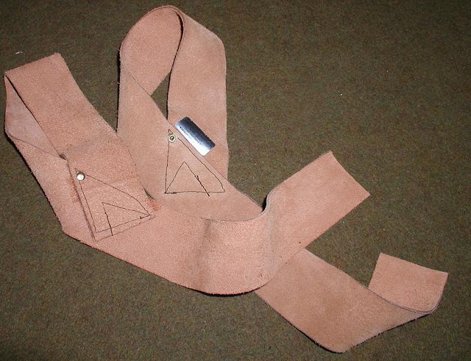 Straps in leather, 5 cm