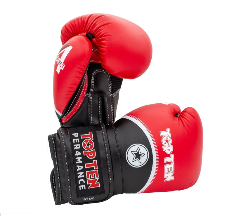 Topten Boxningshandske 4Select Prime , Röd/Svart 10-16 oz