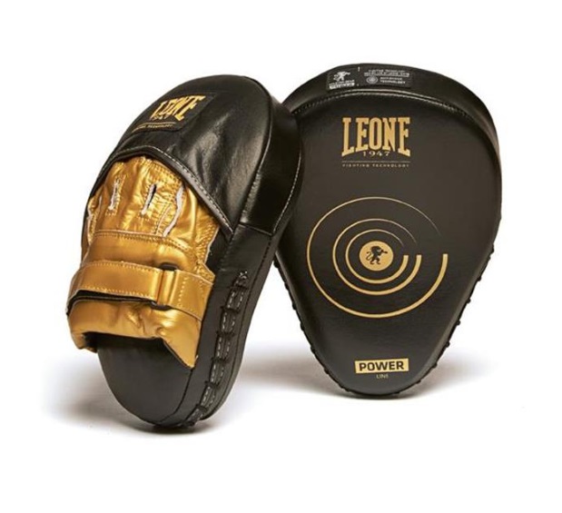 Leone Curved Power Line Mitts Black/Gold (Pair)