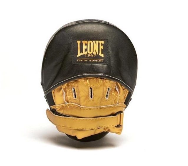 Leone Curved Power Line Mitts Black/Gold (Pair) - 2