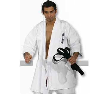 Hayashi Kyokushinkai Karate GI, Vit med Mörkblå brodyr