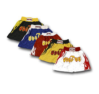 Topten Thaiboxningshorts Flames, Svart XXL
