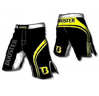 Booster MMA trunks PRO Trial, Black/Yellow