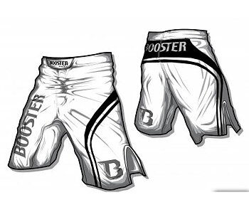 Booster MMA trunks PRO Trial, White/Black