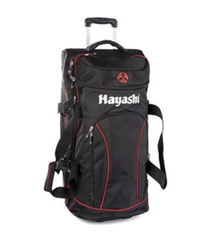 Hayashi Deluxe Trolley/Sportbag, Svart/Röd