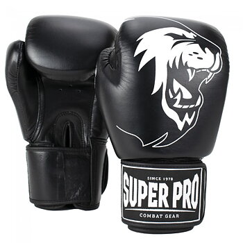 Super Pro boxhandske Warrior Svart/Vit 6-16 oz