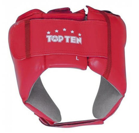 IBA Topten Head guard  Leather, Red - 2