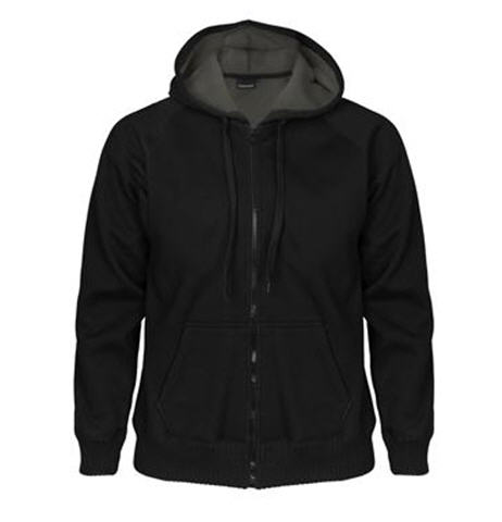 Pro One Pile Hood Long Zip, Svart Medium - 2