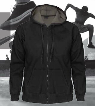 Pro One Pile Hood Long Zip, Black Medium