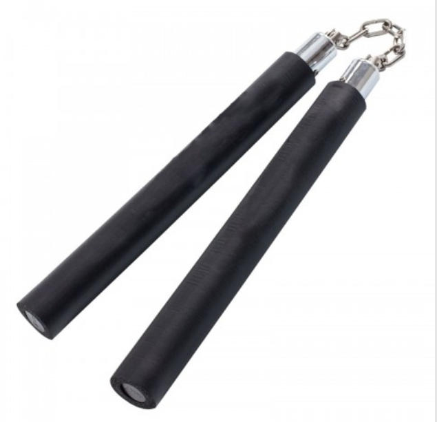 Foam Nunchaku med kedja, Svart 30 cm