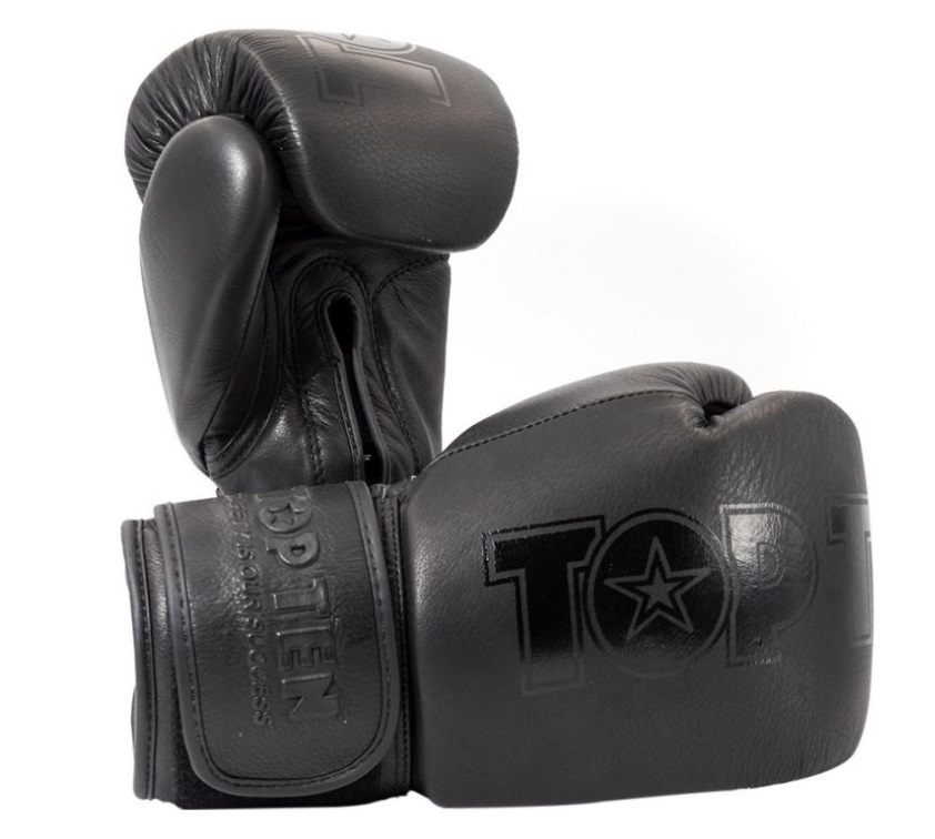 Topten Boxingglove Black Edition,  Black 12-16 oz