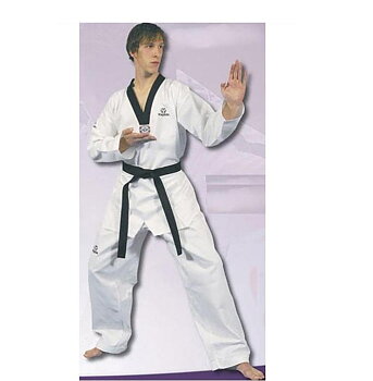 Hayashi Pusan WTF Dobok Ribbad svartkrage