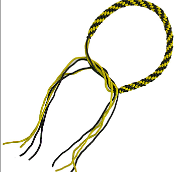Thai Praijoud armring, Gul/Svart (par)