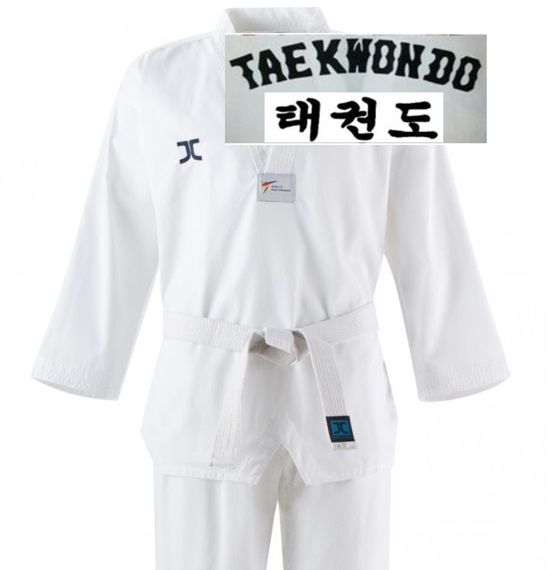JCalicu WT Ribbed Club Dobok, Black backprint WT approved