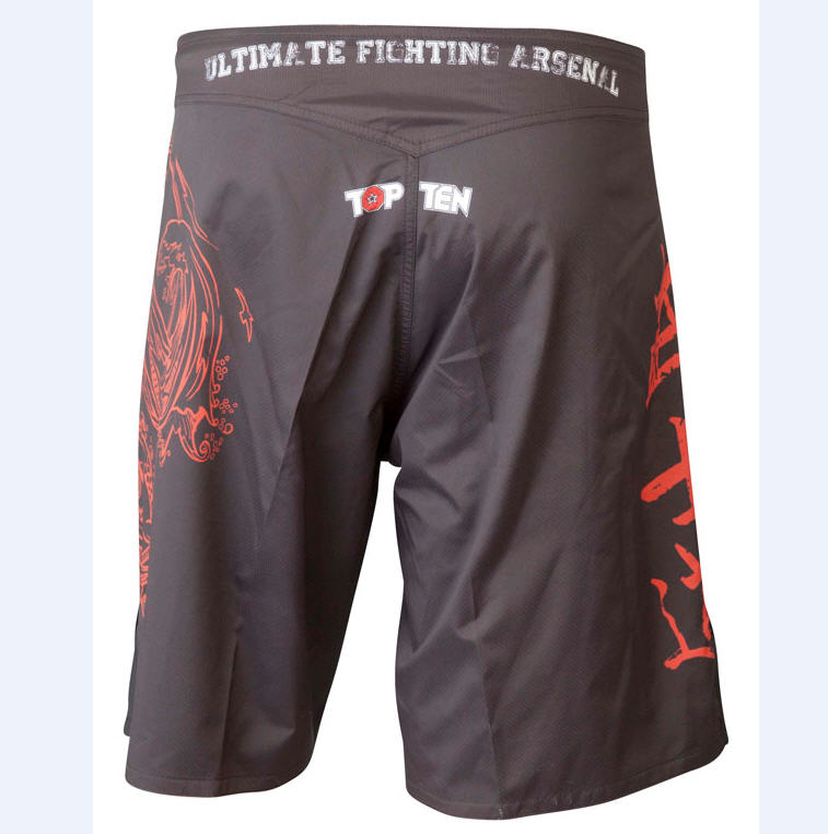 Topten MMA Board Shorts Dragon, Svart/Röd - 2