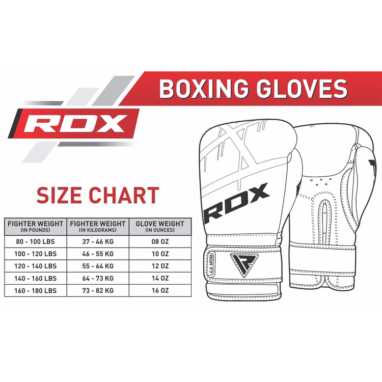 RDX Boxhandske F7, Vit/röd 10-16 oz - 2