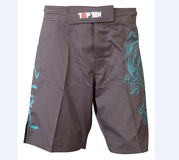 Topten MMA Board Shorts Dragon, Black/Green