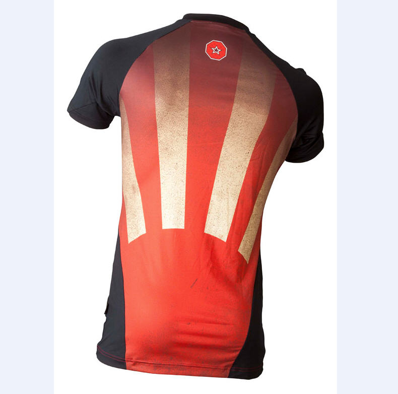 Topten Rashguard Kortärm "Sunrise", Svart/Röd - 2