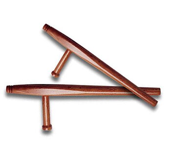 Tonfa Röd Ek 35 cm rakt handtag (Barn)